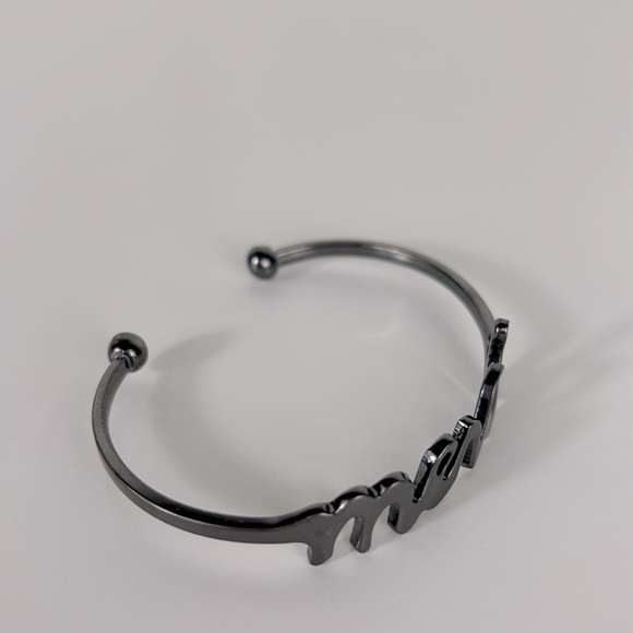 Anthropologie Merci Love Note Bracelet gunmetal - Picture 8 of 8